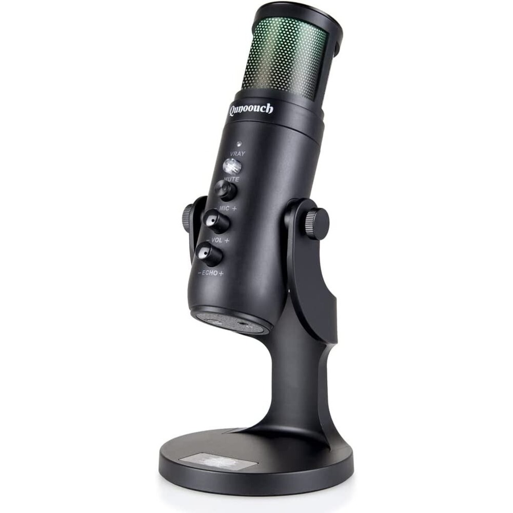 USB Microphone RGB Computer Condenser Gaming Mic for PC/Laptop/Phone/PS4/5, Head